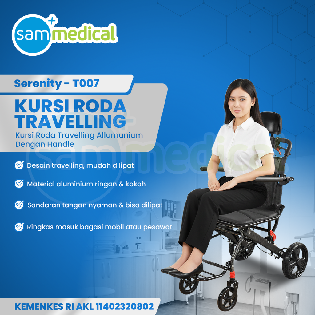 Serenity Kursi Roda Travelling Allumunium T007