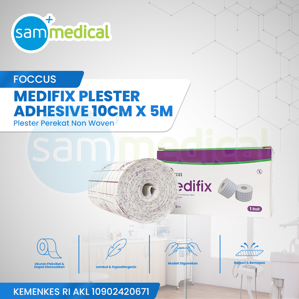 [120231810] Foccus Medifix Plester Adhesive 10cm x 5M