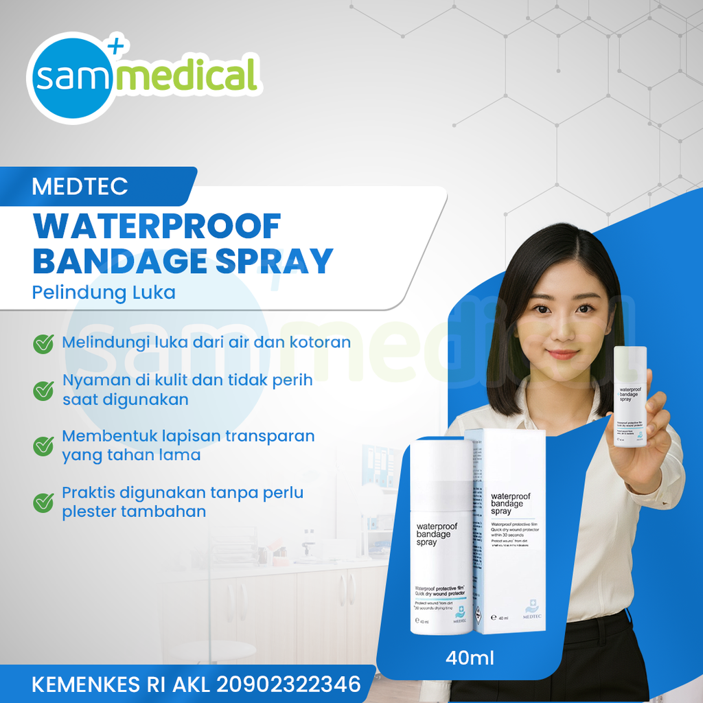 [120231814] MEDTEC - Waterproof Bandage Spray/ Pelindung Luka@40ml