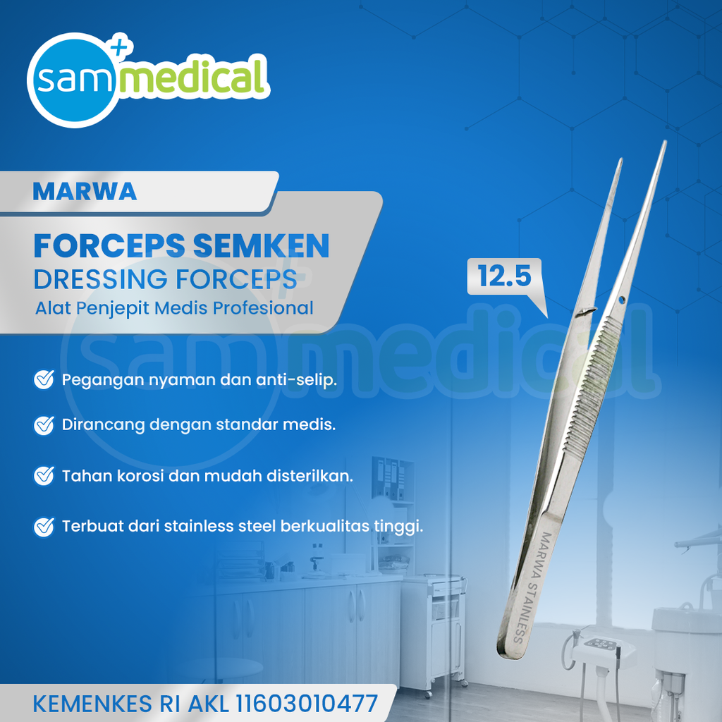 [120231879] MARWA Pinset Samken 12.5cm