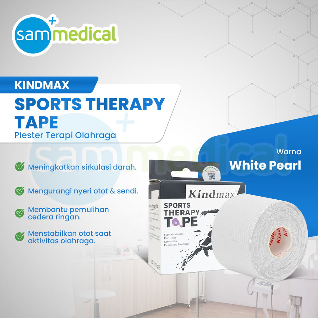 Kindmax Kinesio Tape White Pearl 5cmx5m