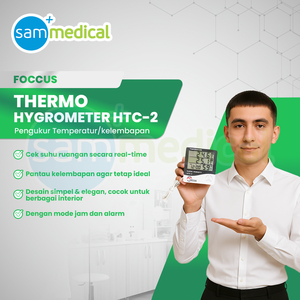 [120231904] Foccus Thermo Hygrometer HTC-2