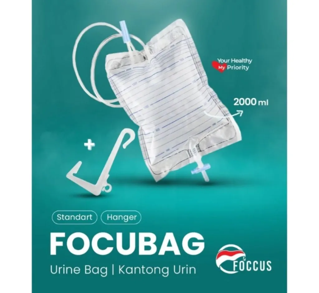 [120231921] Foccus Urine Bag Type T + Hanger 2000ml