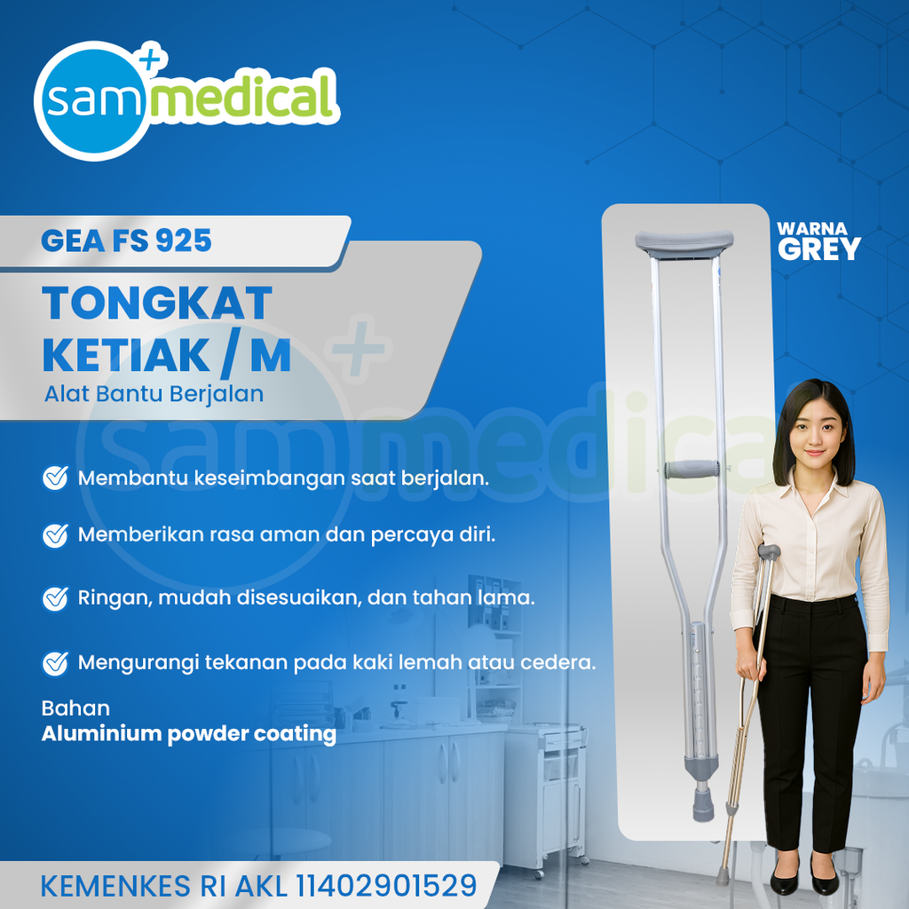 [120231924] Gea Tongkat Ketiak M @pcs FS 925 Grey