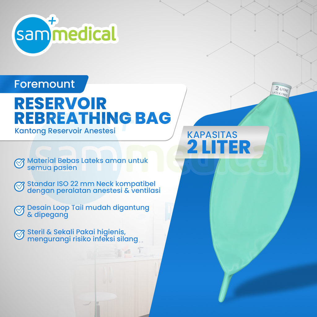 [120231942] Foremount Reservoir Rebreathing Bag 2Ltr