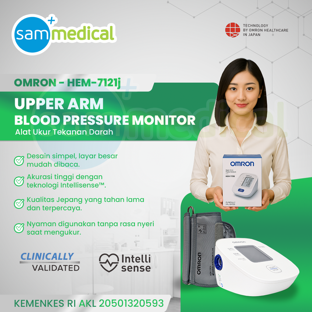 [120231944] Omron Tensimeter - Lengan Basic - HEM 7121J
