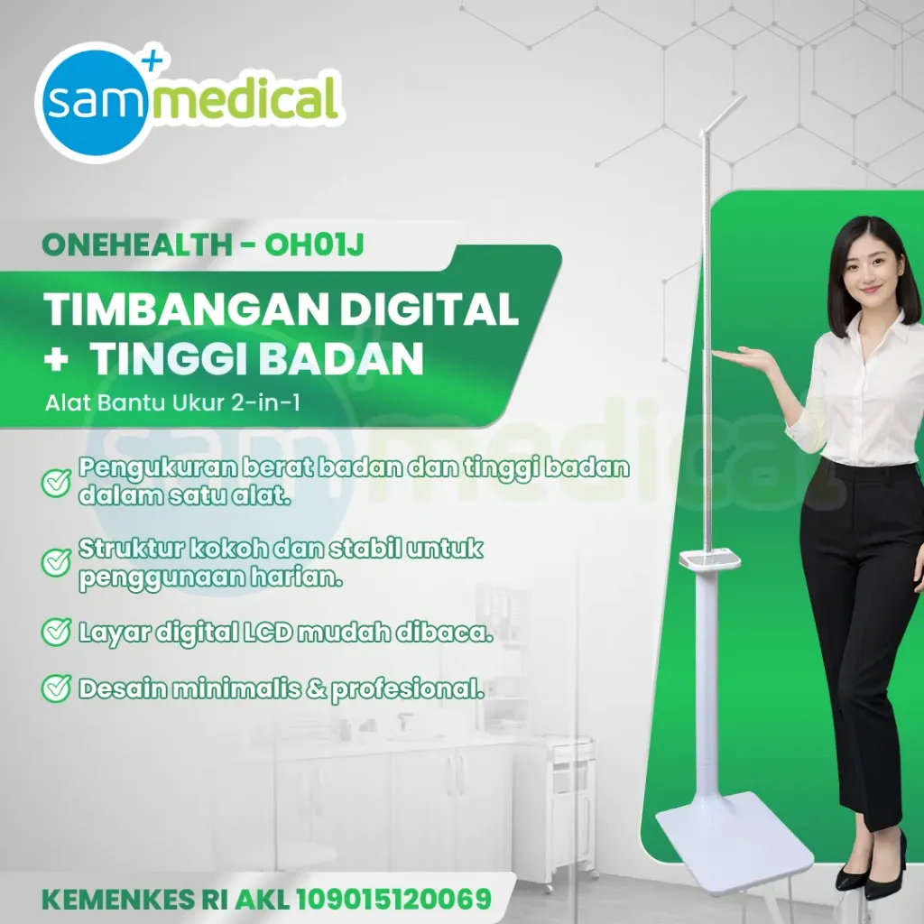 [120231955] One Health Timbangan Digital + Tinggi Badan OH01J