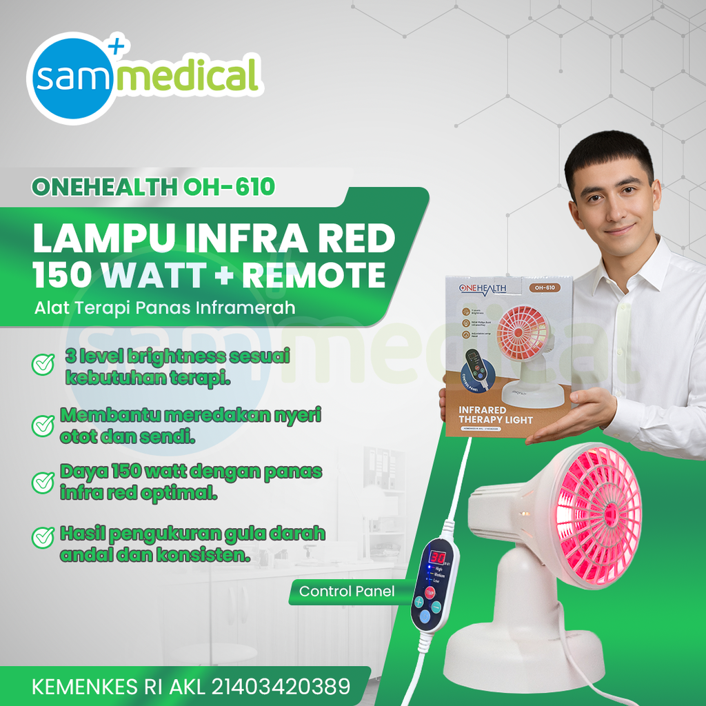[120231971] One Health Lampu Infra Red 150 Watt + Remote OH-610