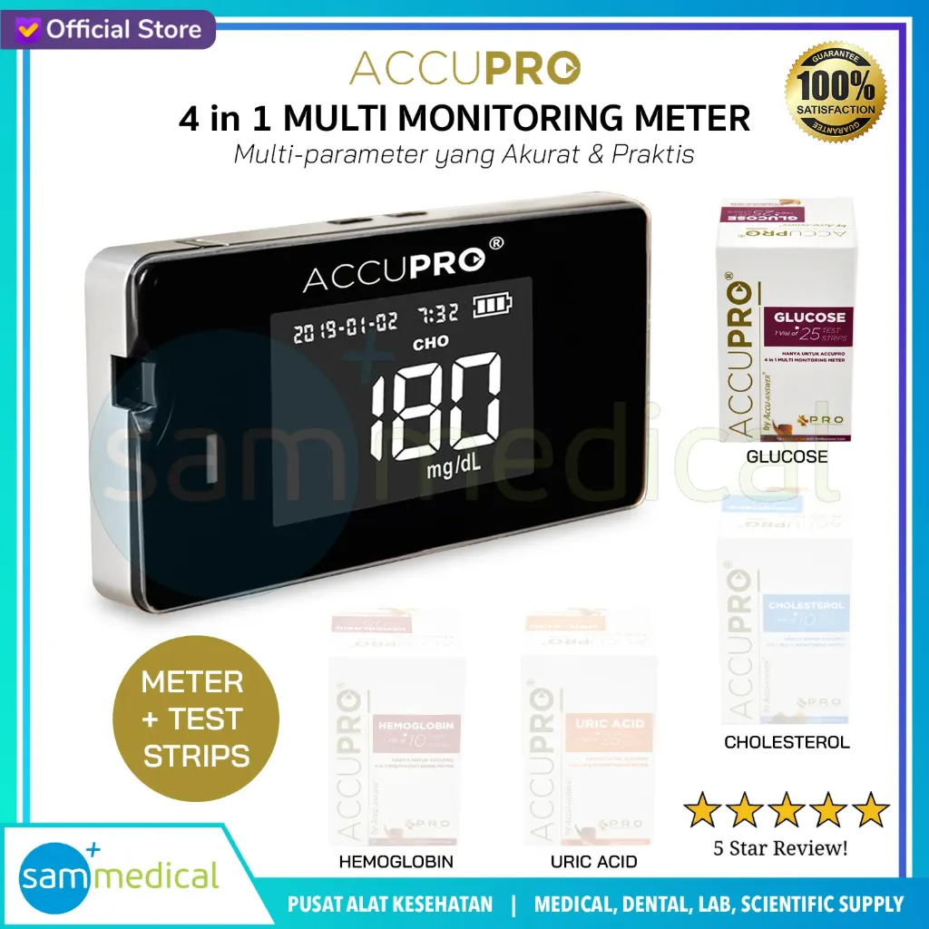Bundling Accupro Meter only + Strip Gula