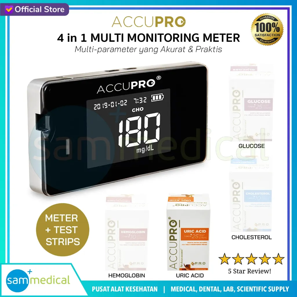 [120232029] Bundling Accupro Meter only + Strip Asam Urat