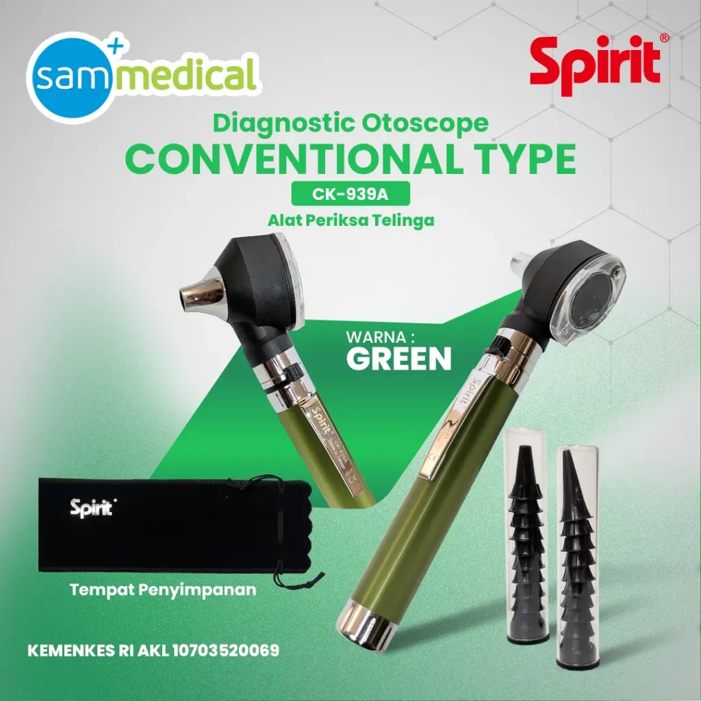 [120232045] Spirit Otoscope Conventional LED CK-939S Green