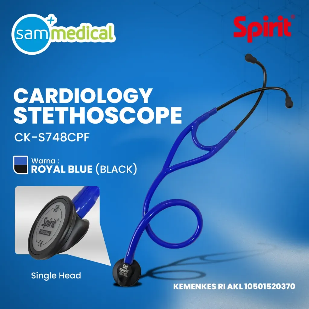 [120232046] Spirit Stethoscope Cardiology III CK-S748CPF Royal Blue