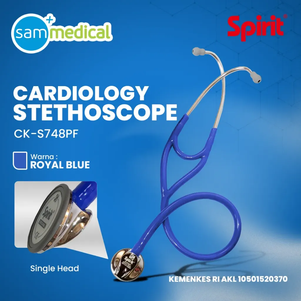 [120232047] Spirit Stethoscope Cardiology III CK-S748PF Royal Blue