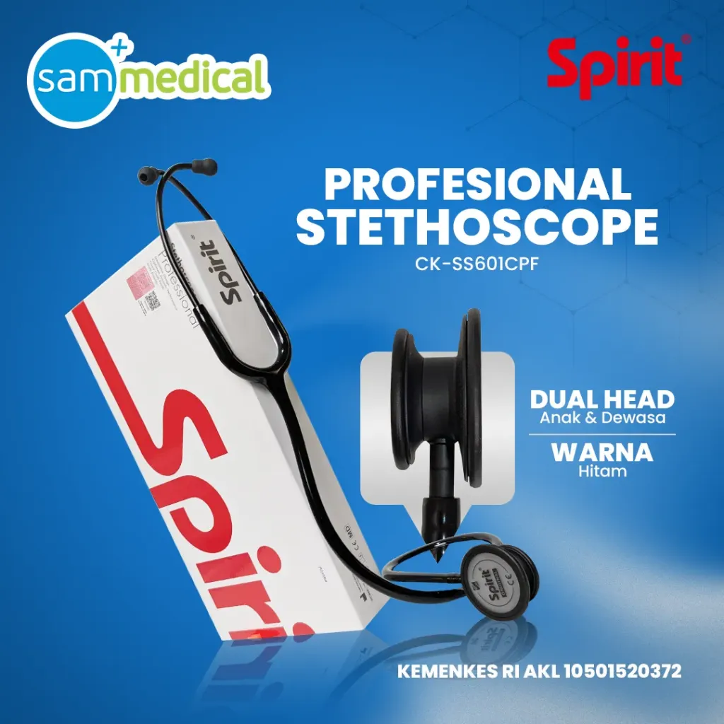 [120232049] Spirit Professional Stethoscope Adult CK-SS601CPF Black