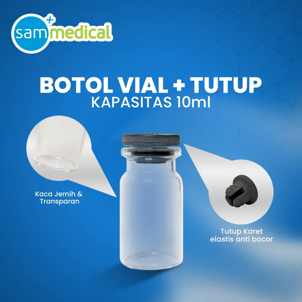 Bundling Vial 10ml + Tutup Abu