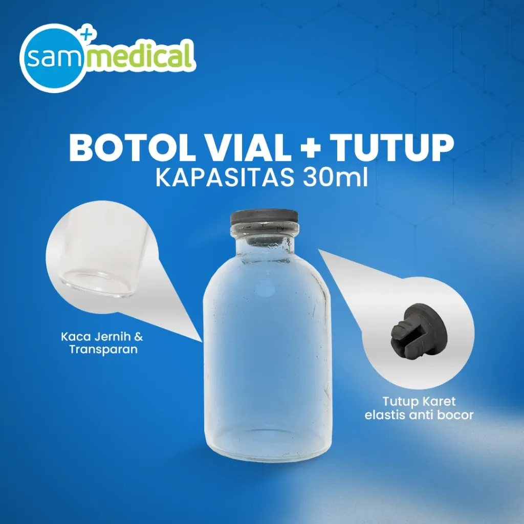 [120232087] Bundling Vial 30ml + Tutup Abu