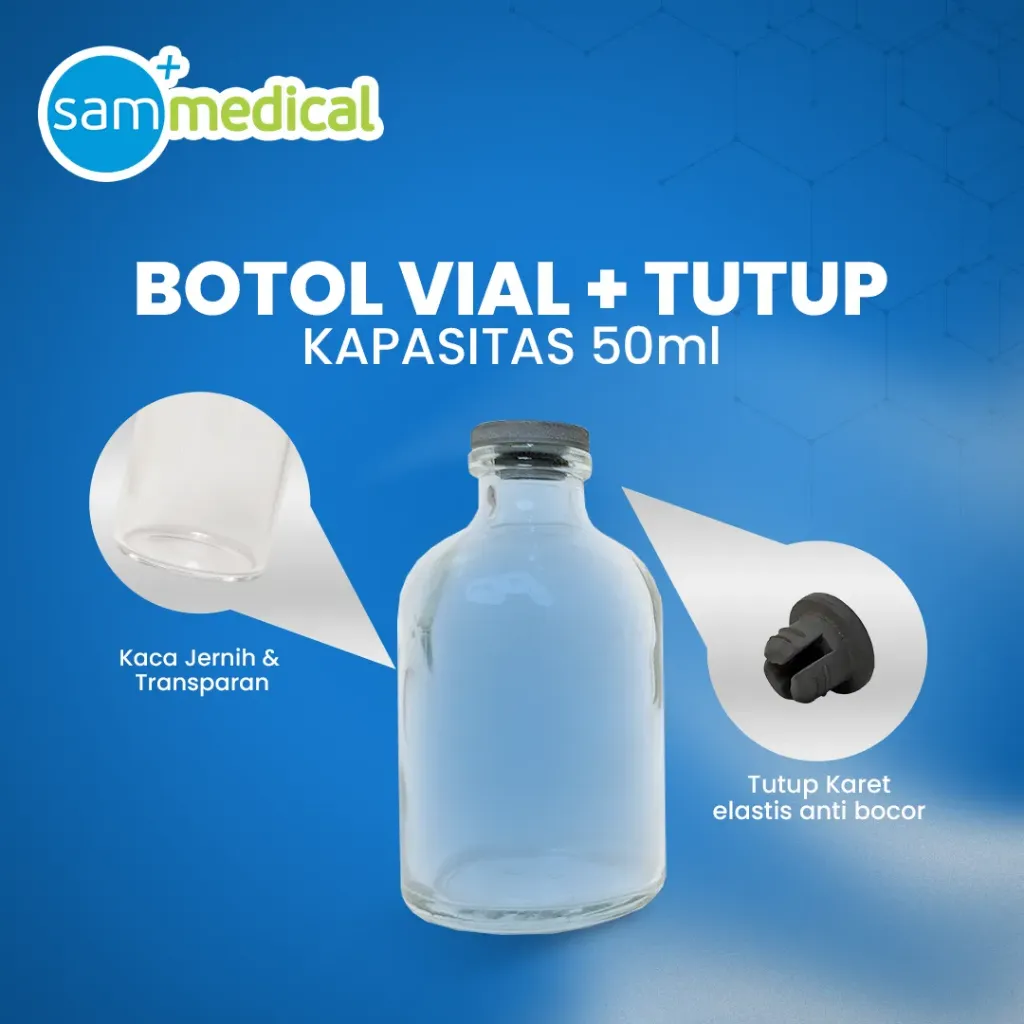 [120232089] Bundling Vial 50ml + Tutup Abu