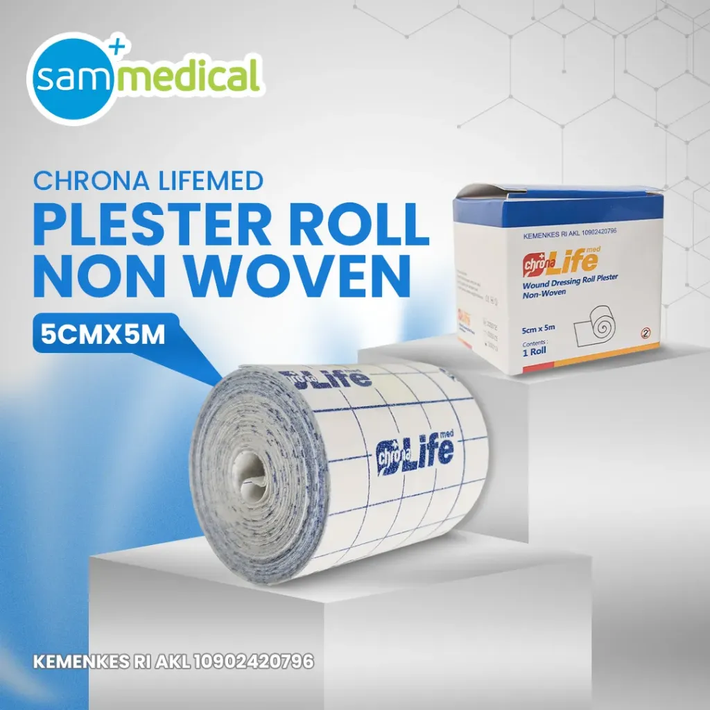 [120232121] Chrona Lifemed Plester Roll Non Woven 5Cmx5m