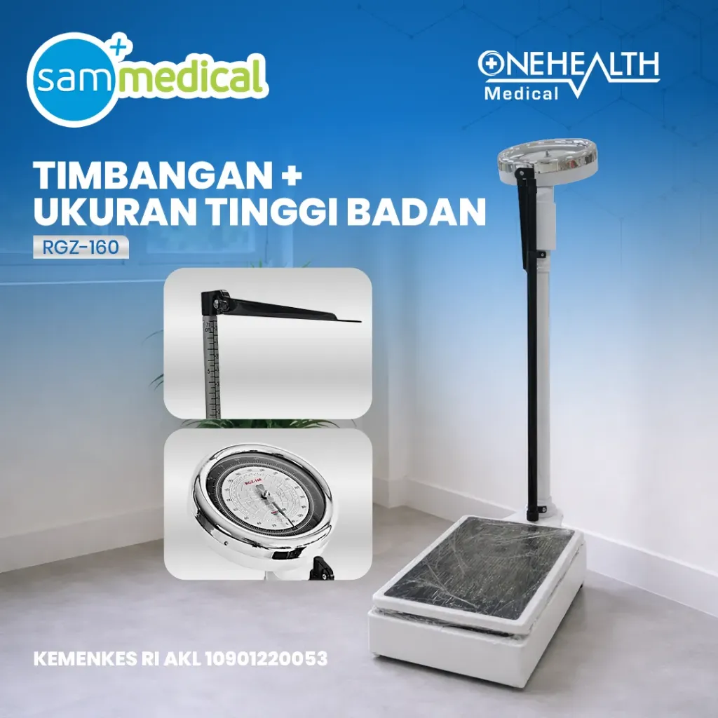 [120232126] One Health Timbangan + Ukuran Tinggi Badan RGZ-160