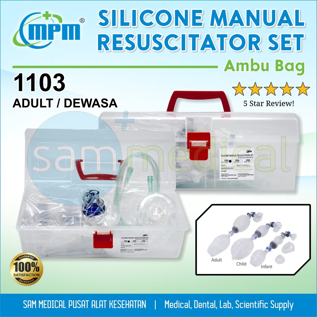 MPM Silicone Resusitator - Dewasa (Autoclavable) BE-1103 | sam medical