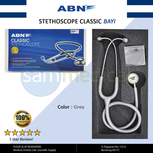 [00120153534] ABN Classic Steth Bayi - Grey (E-cat)