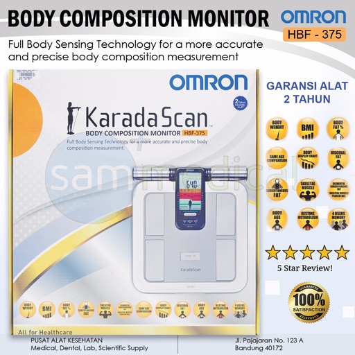 [00120160039] Omron Karada Scan Body Composition Monitor - HBF 375