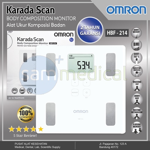 [00120160041] Omron Karada Scan Body Composition Monitor - HBF 214