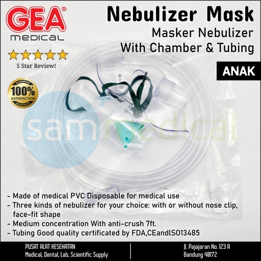 [00120160133] GEA Nebulizer Mask w/ Chamber - Anak