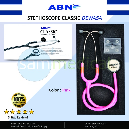 [00120160257] ABN Classic Steth Dewasa - Pink (E-cat)