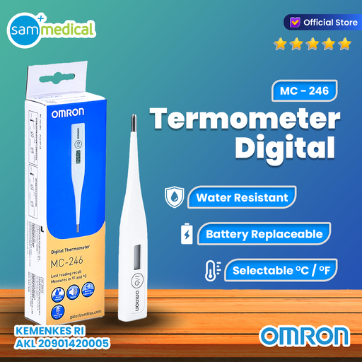 [00120160550] Omron Digital Thermometer Rigid Tip MC 246 