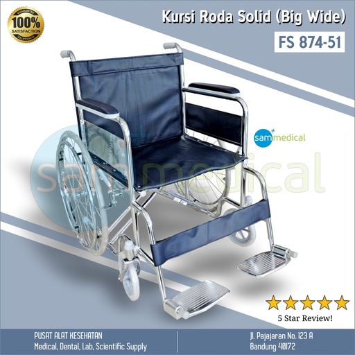 [00120160643] Kursi Roda Jumbo Solid (Big Wide) FS 874-51