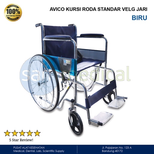 [00120160675] Avico Kursi Roda Standar Velg Jari - Biru E (B)