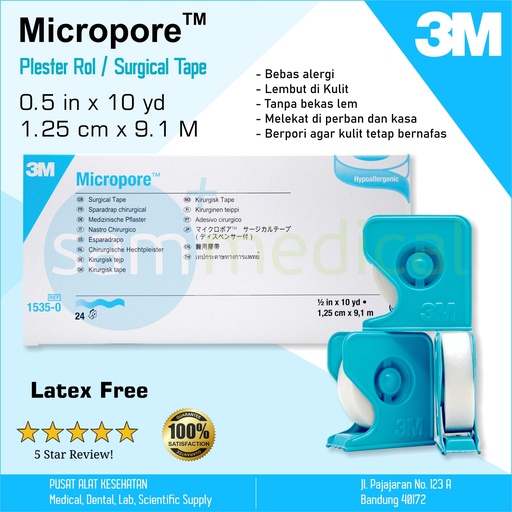 [00120160828] 3M Micropore Original Packing - 0.5 inch