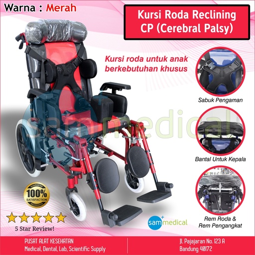 [00120160888] Kursi Roda Reclining CP (Cerebral Palsy) - FS 958-37