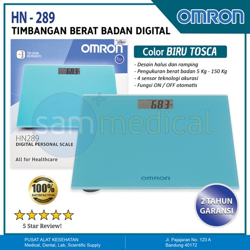 [00120170196] Omron Timbangan Digital Blue - Hn 289