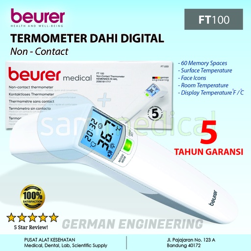 [00120180295] Beurer Non Contact Thermometer FT 100