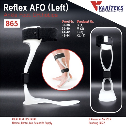 [00120180345] Variteks Reflex AFO Left - XL Var 865