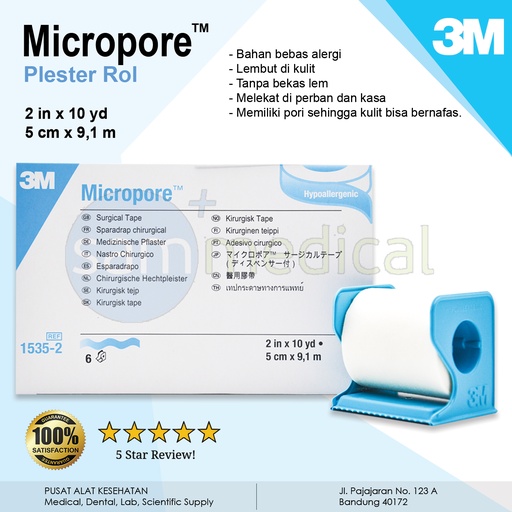 [00120180374] 3M Micropore Original Packing - 2 inch x10 yd