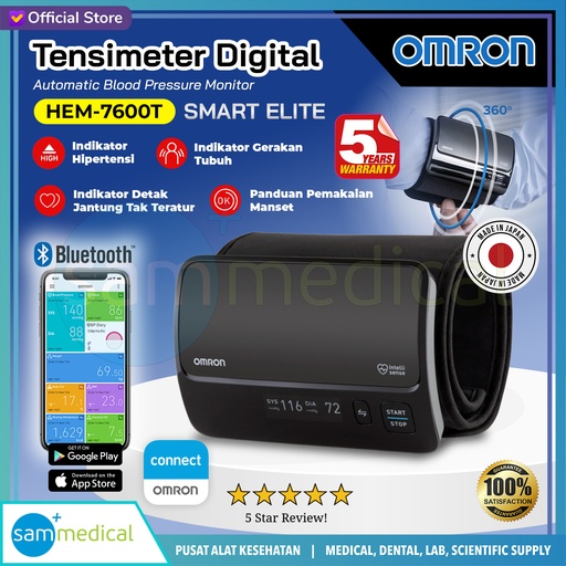 [00120180425] Omron Automatic BPM Smart Elite+ HEM-7600T