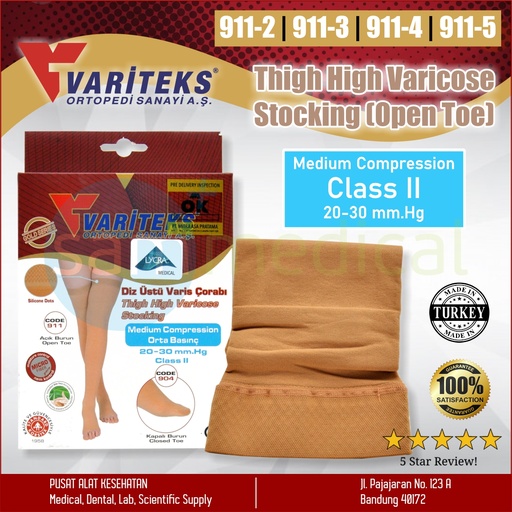 [00120190481] Variteks Open Toes CCL2 20-30mmHg Paha - No 2 VAR 911