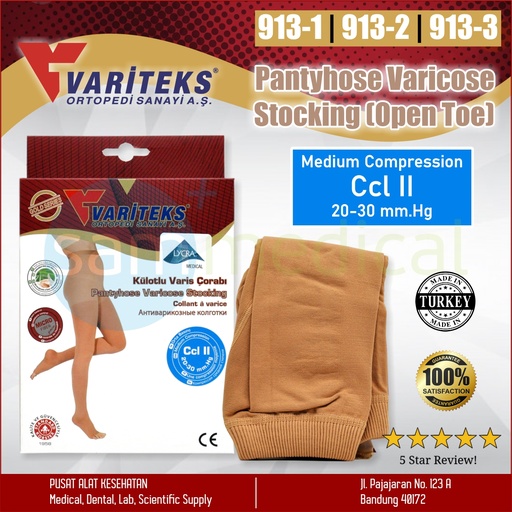 [00120190488] Variteks Open Toes CCL2 20-30mmHg Pinggang - No 2