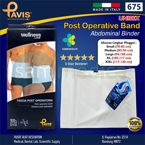 [00120190538] PAVIS Post Operative Unisex Binder 675 (Tinggi 24cm) Size XXL GREY