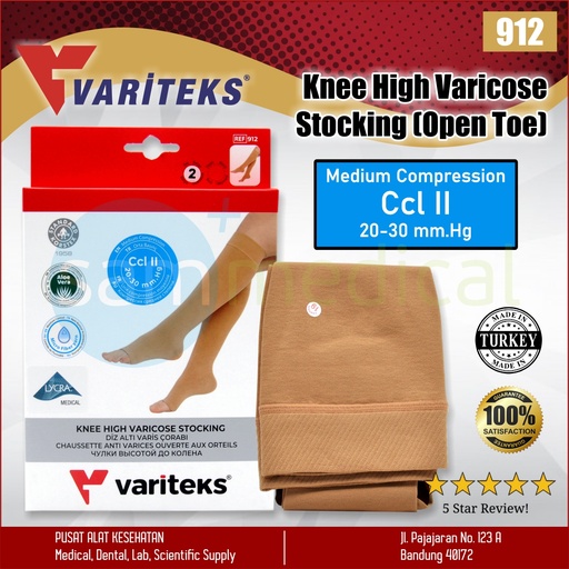 [00120190549] Variteks Open Toes CCL2 20-30mmHg Lutut - No 1 VAR 912
