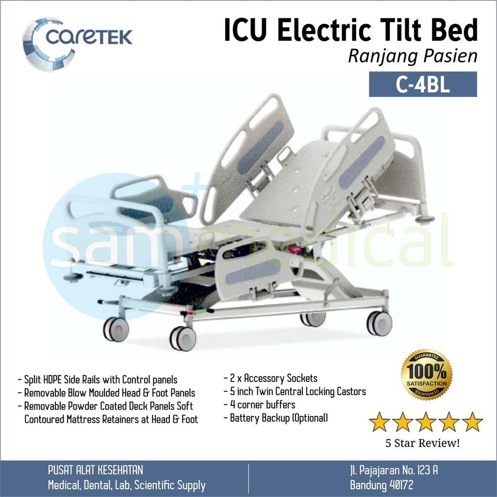 Caretek Hospital ICU Tilt Bed C 4BL | sam medical