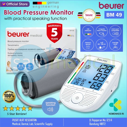 [00120190650] Beurer Tensimeter Digital + Suara - Lengan Bm 49
