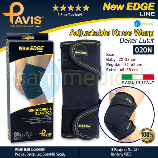 [00120190663] PAVIS Adjustable Knee Wrap Size Extra (45-55cm) 020n