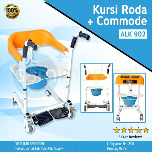 [00120200029] One Care Kursi Roda  + Commode ALK 902