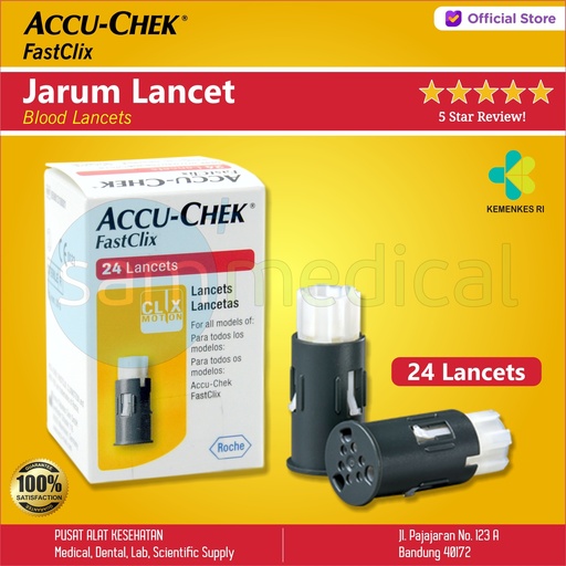 [00120200306] Accu Chek Guide Jarum Fast Clix - 24 pcs