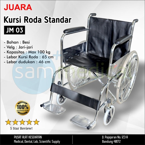 [00120200433] JUARA Kursi Roda Standar Velg Jari JM 03