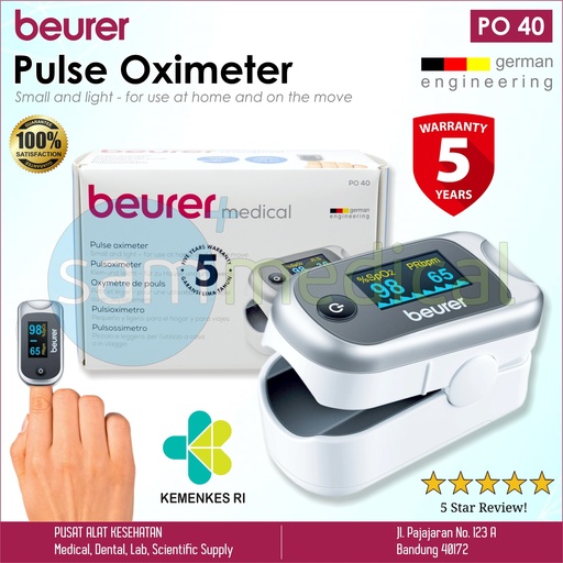 [00120200588] Beurer Pulse Oximeter with PI - PO 40